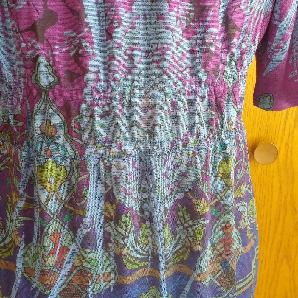 One World BOHO top - Med - embellished neck - Picture 4 of 5